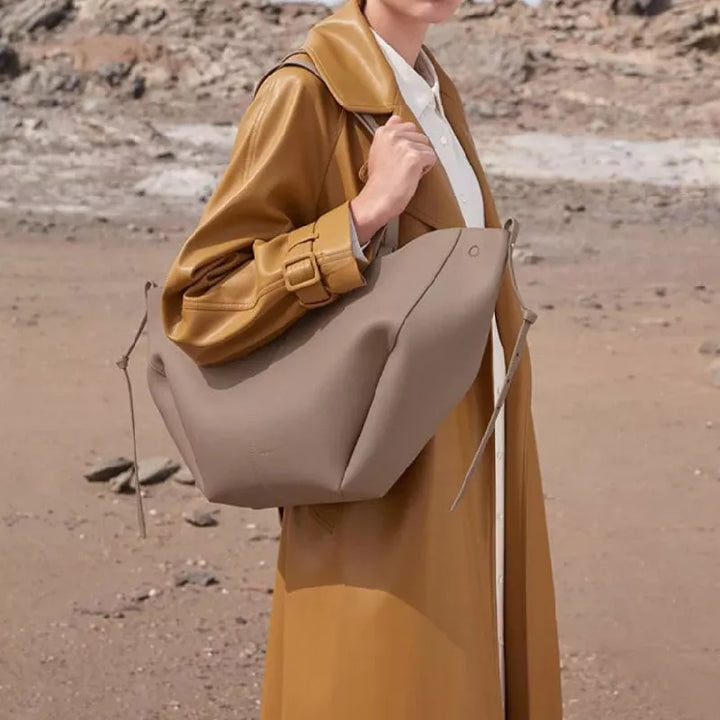 Elegant Large Leather Shoulder Bag