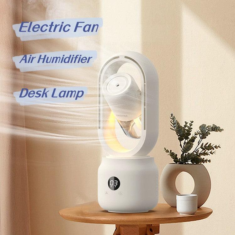 Summer Water Cooled Spray Mist Electric Fan USB Rechargeable Portable Wireless Air Humidifier Bladeless Ventilator Table Fan - Trendha