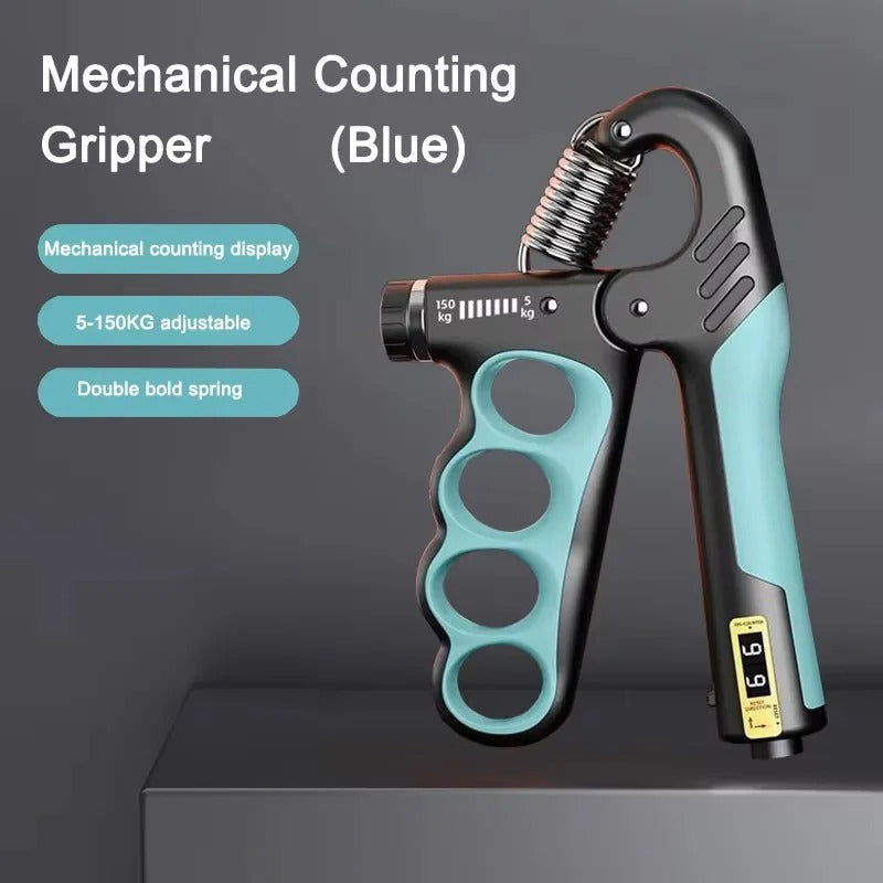 Adjustable Hand Strengthener with 5-100KG Resistance and LCD Counter