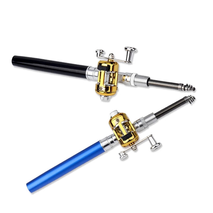 Portable Mini Telescopic Fishing Rod with Reel – Pen Shape Pocket Fishing Pole