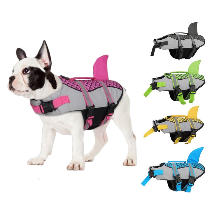 Swim Pet Dog Life Jacket Vest Clothes Life Vest Collar Harness Pets Swimming Summer Swimwear Scales Shark Pet Products