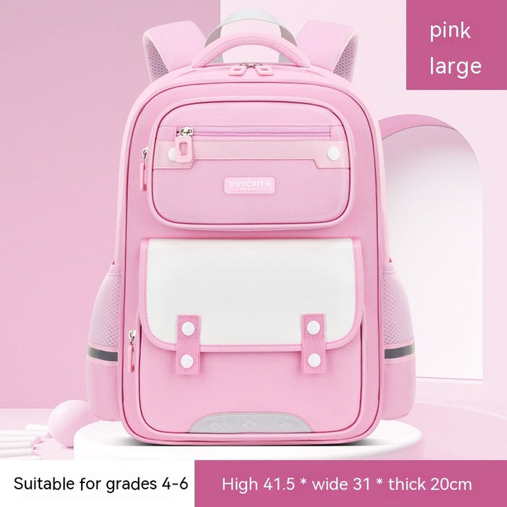 Schoolbag British Style Large Capacity Portable Burden Alleviation