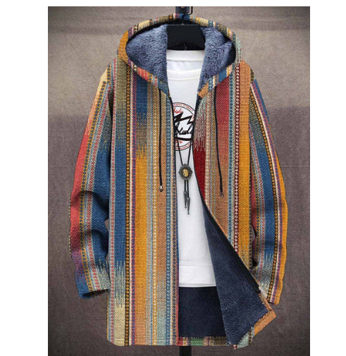 Men's Digital Printed Stand Collar Jacket