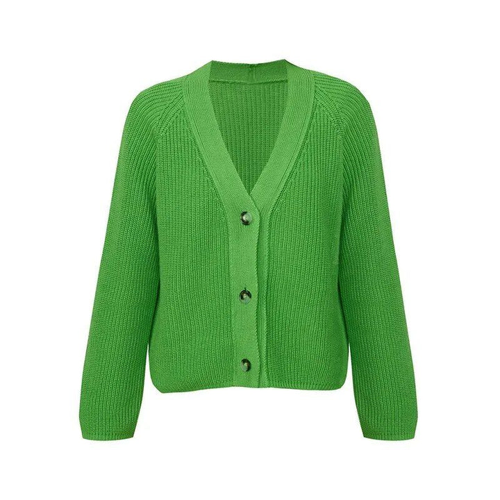 Stay Cozy and Stylish: V-Neck Knitted Cardigan