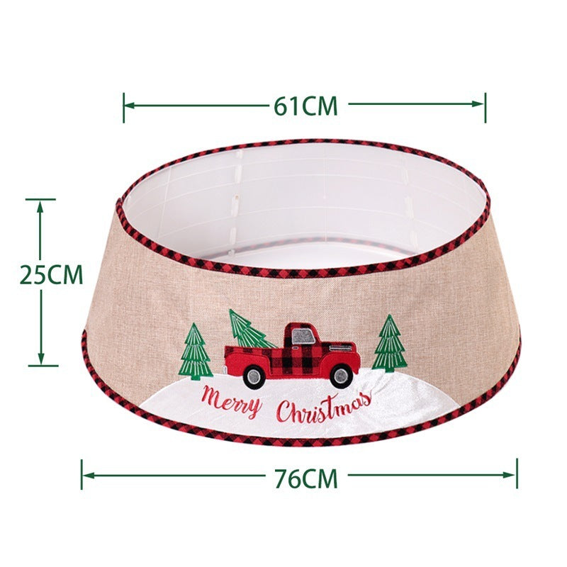 Fashion Simple Linen Car Snow Tree Skirt