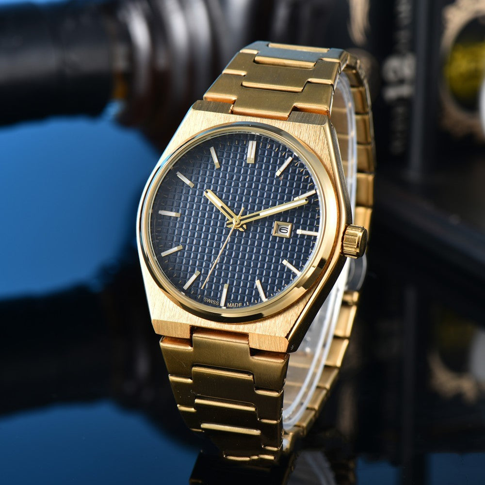 Business Casual Steel Belt Quartz Watch Men