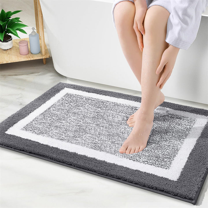 Extra Soft & Absorbent Bathroom Rug Mat - Washable Non-Slip Carpet for Bathroom Floors