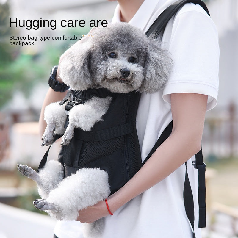 Comfort Fit Pet Carrier Backpack for Dogs – Adjustable, Legs Out, Breathable Design