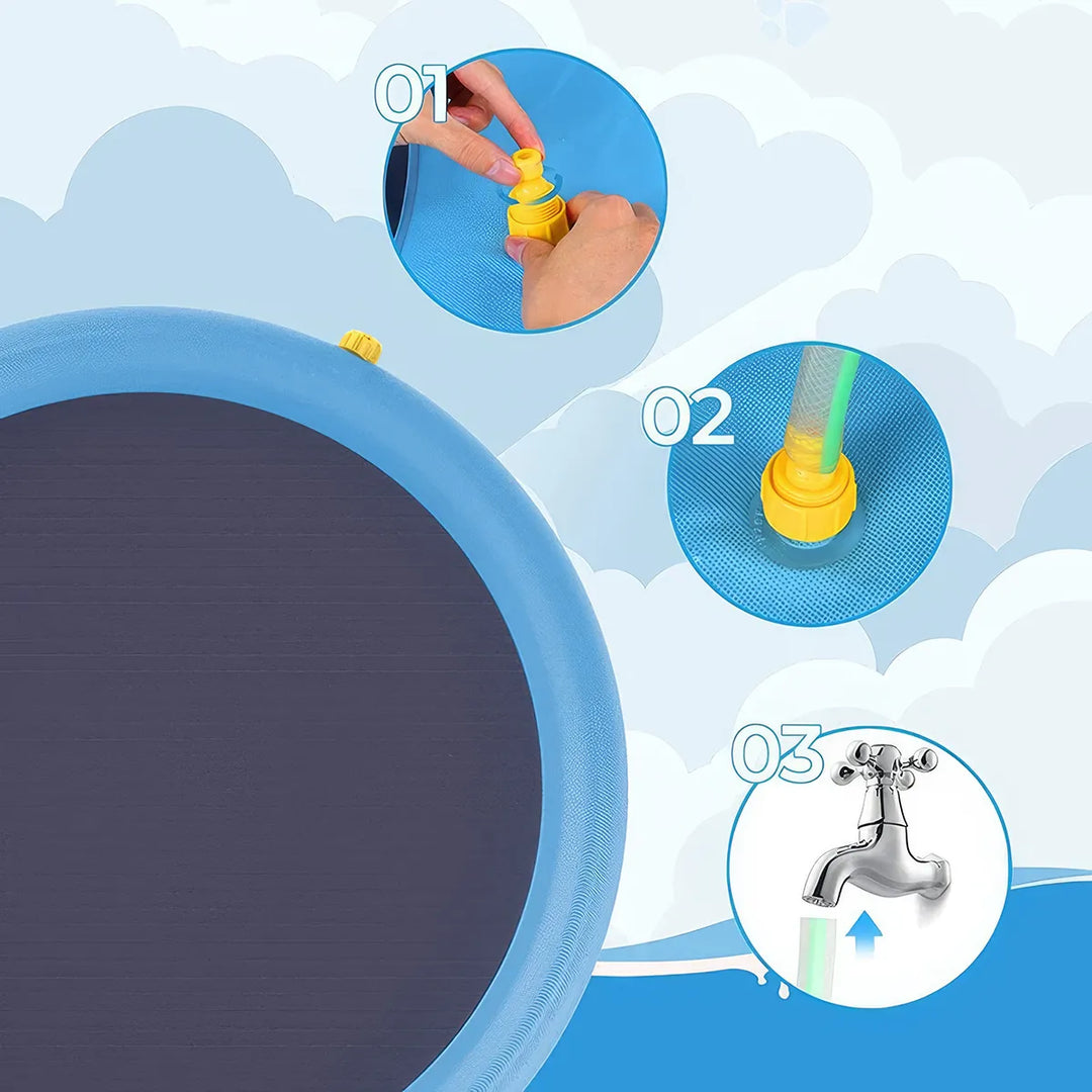 Interactive Dog Splash Pool & Sprinkler Mat