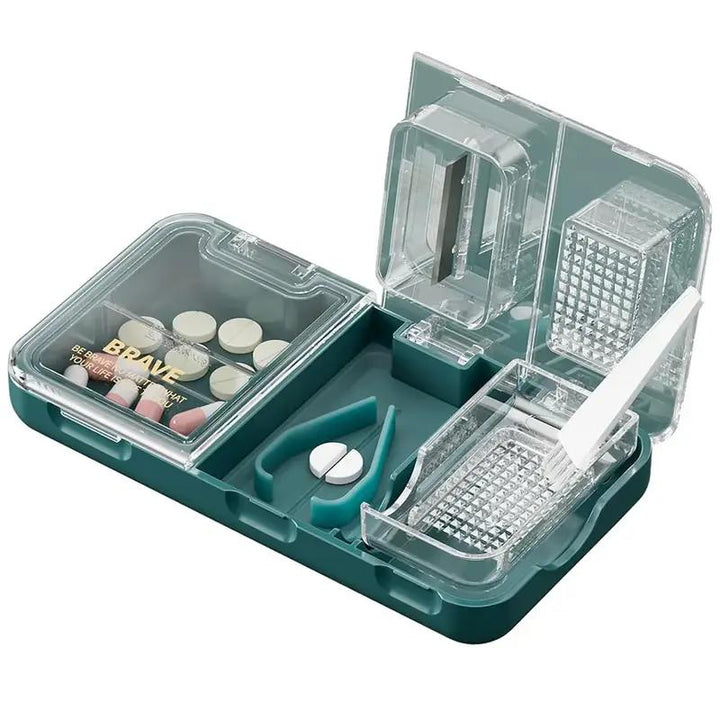 Pill Cutter with Storage & Grinder