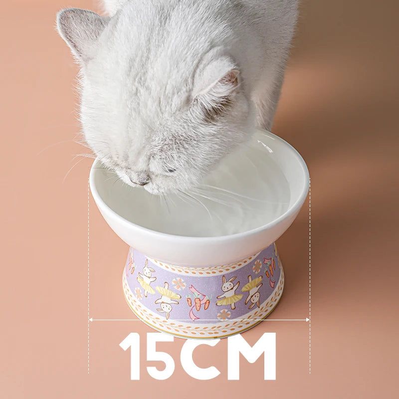 Hand-Painted Ceramic Cat Bowl