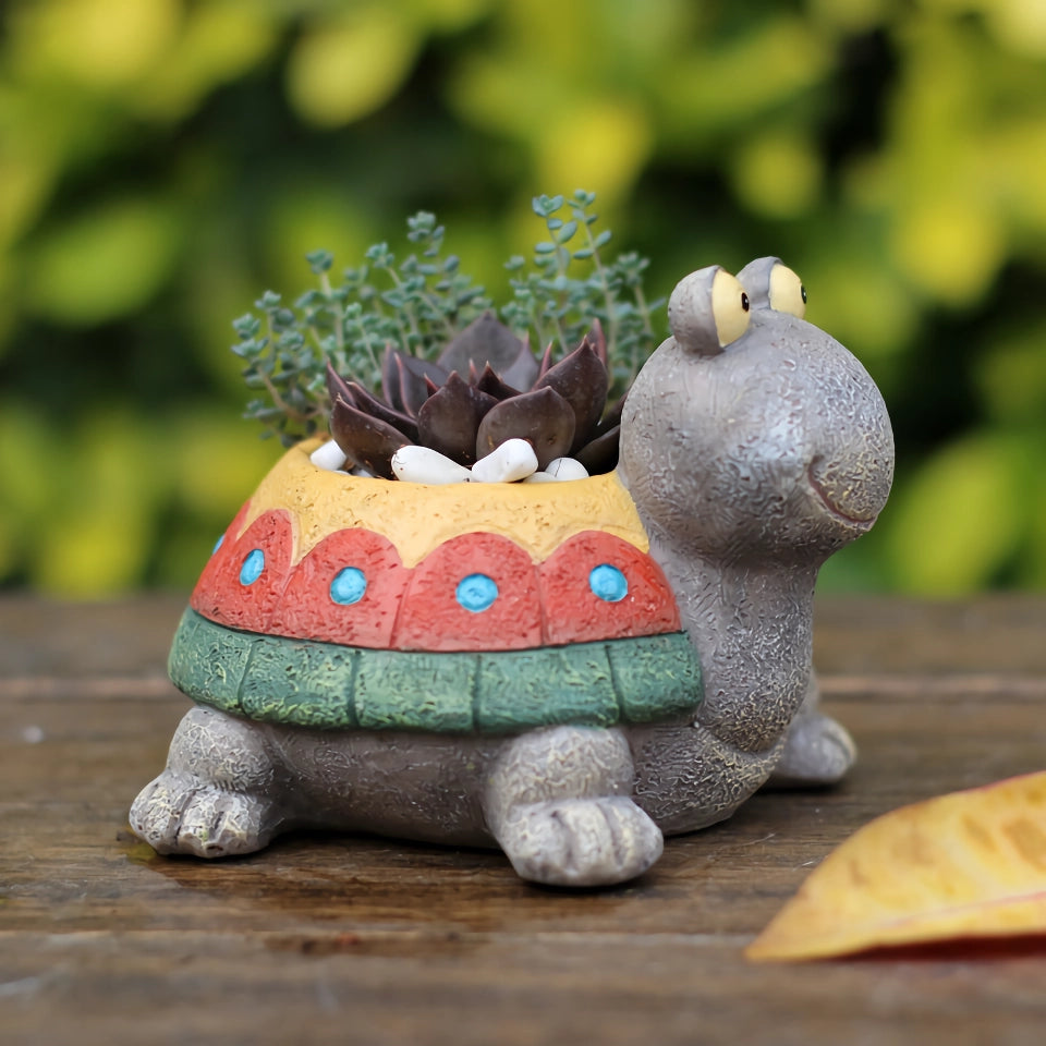 Cute Cartoon Turtle Planter for Succulents and Cactus