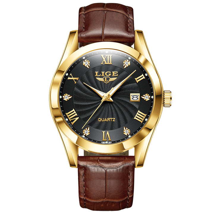 Luxury Men’s Leather Sport Watch