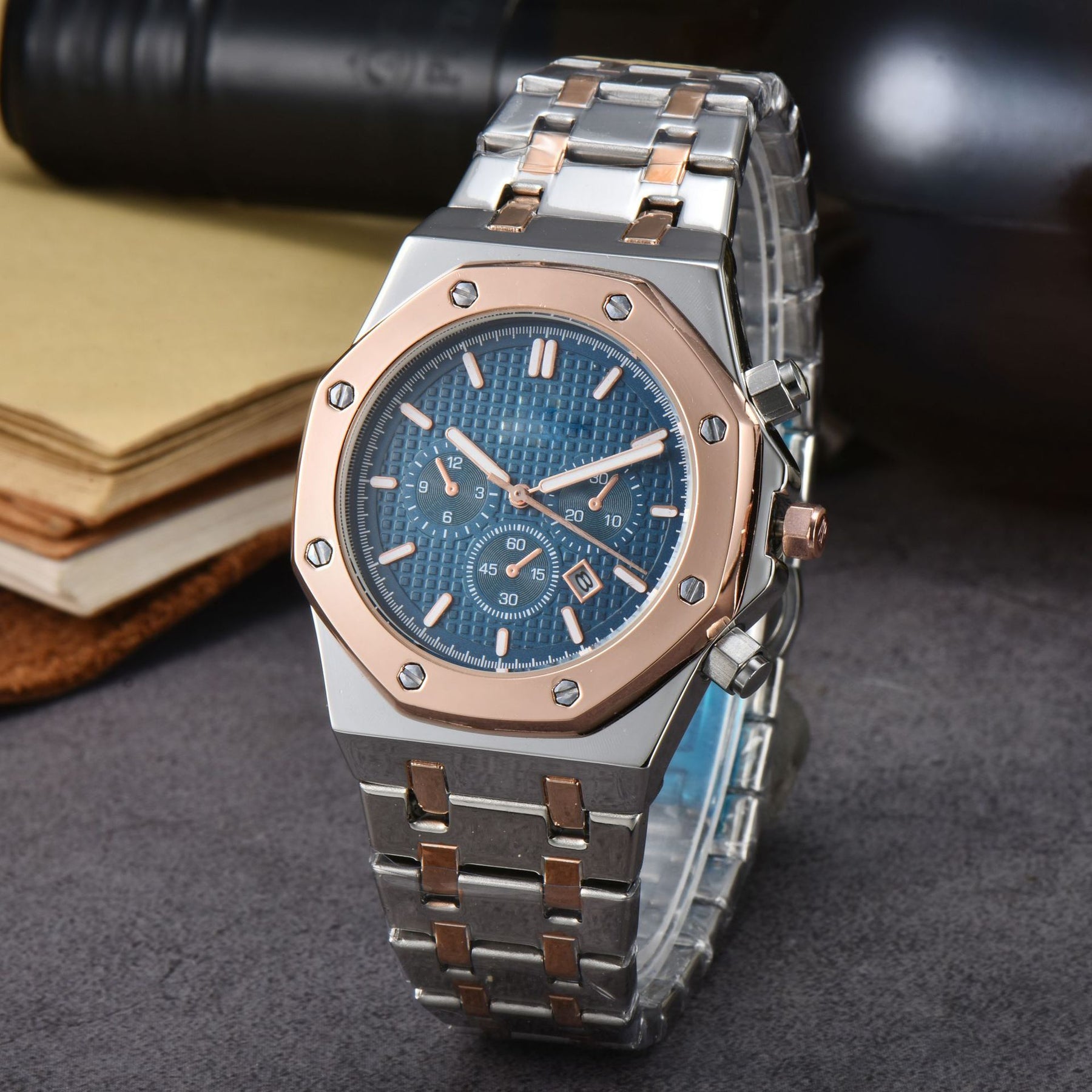 Stainless Steel Calendar Men&