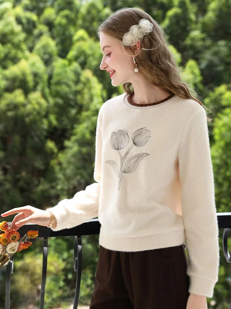 Women's Apricot Soft Casual Pullover