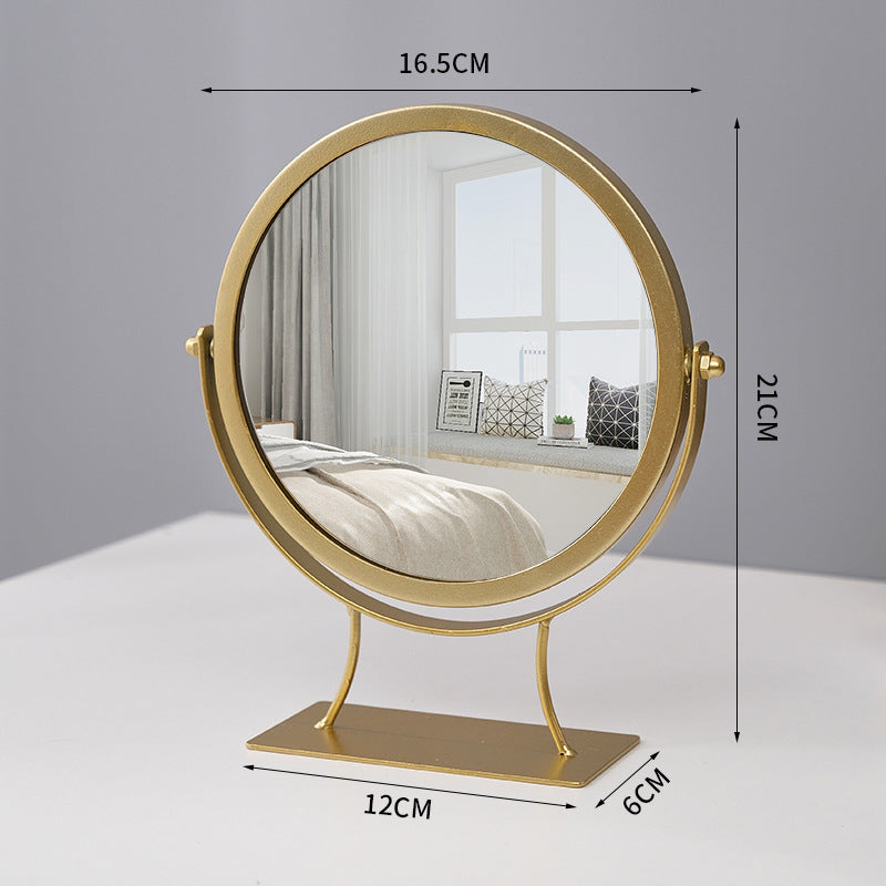 Creative Metal Vanity Mirror with Multifunctional Jewelry Storage