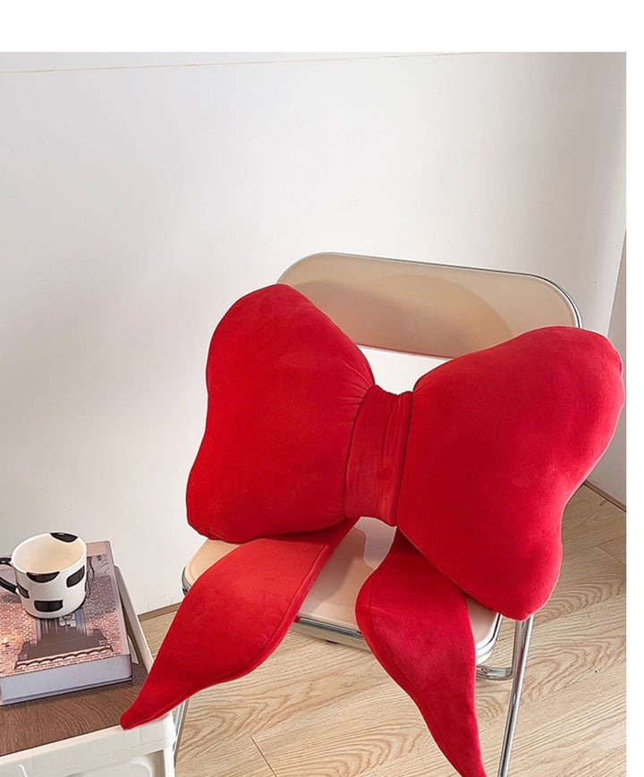 Red Bow Pillow Room Decoration