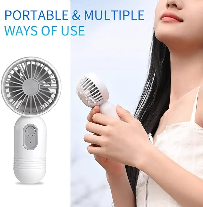 USB Rechargeable Mini Portable Fan With 3 Speeds