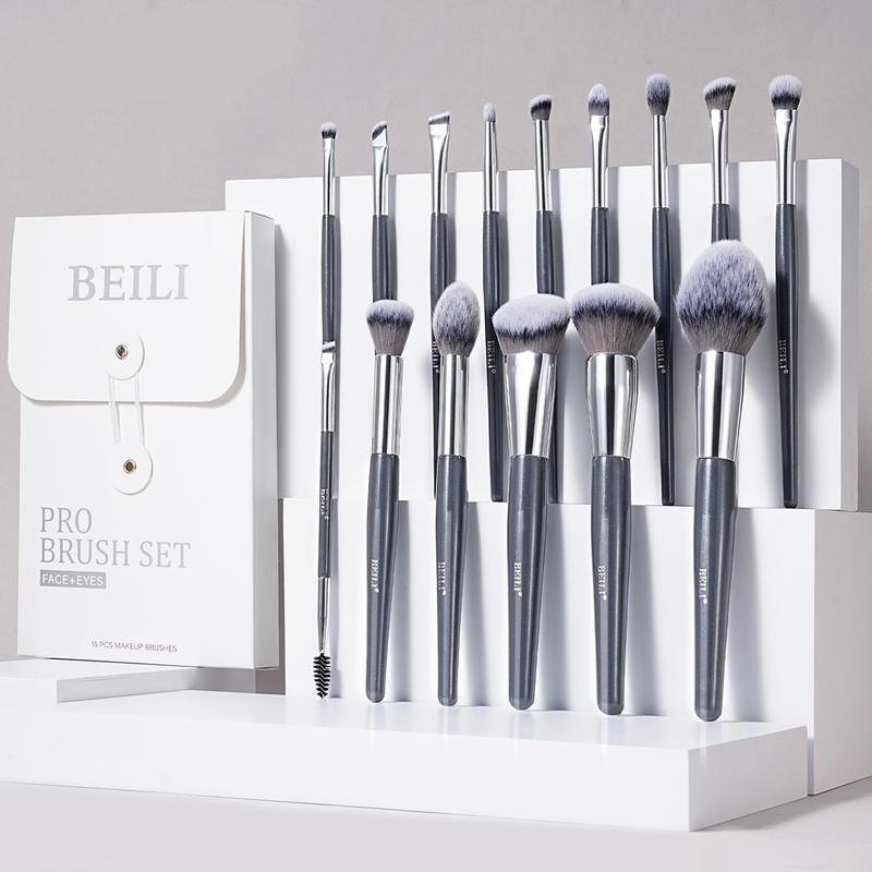 Professional Blue Makeup Brush Set