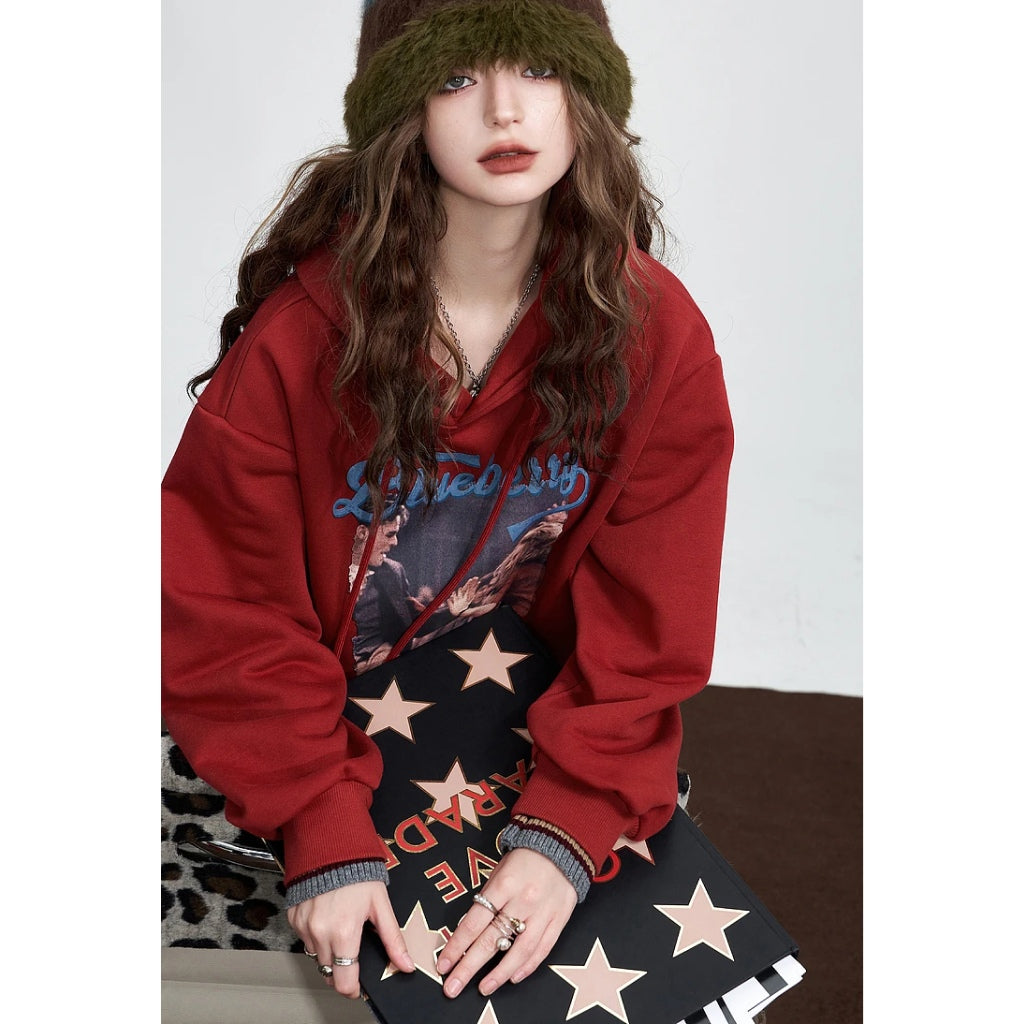 Red Fleece Hoodies for Women