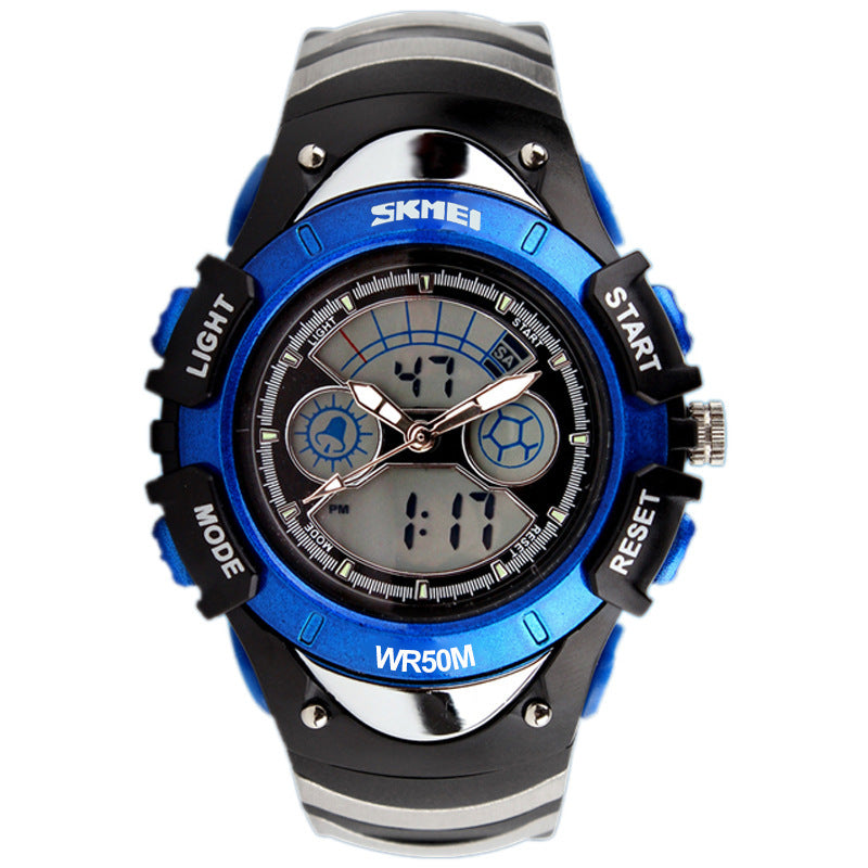 Waterproof Fashion Dual-Time Student Sports Watch