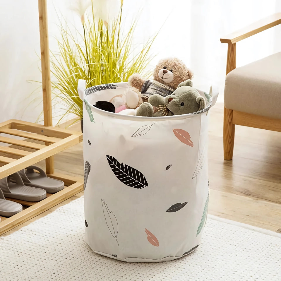 Large Foldable Cotton Linen Laundry Basket