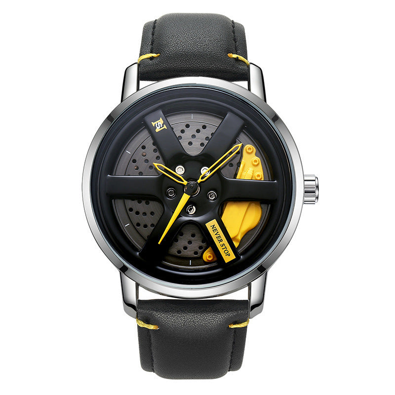 Quartz Men's Mesh Strap Trendy Unique Dial Watch