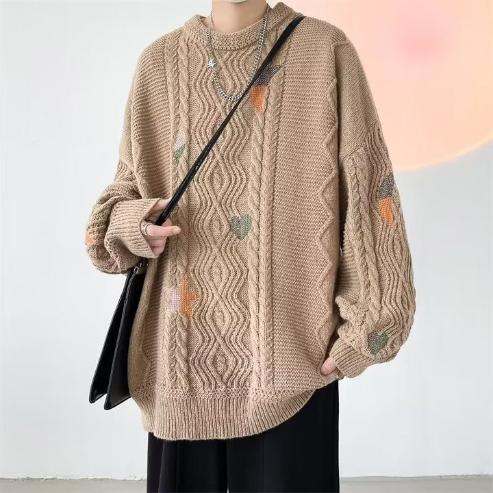 Twist Embroidered Sweater For Men