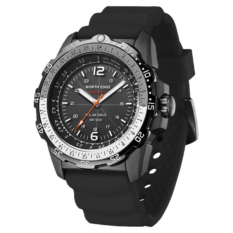 Outdoor Sports Waterproof Solar Rechargeable Watch Eco-Drive Luminous Long Endurance Swimming Men&