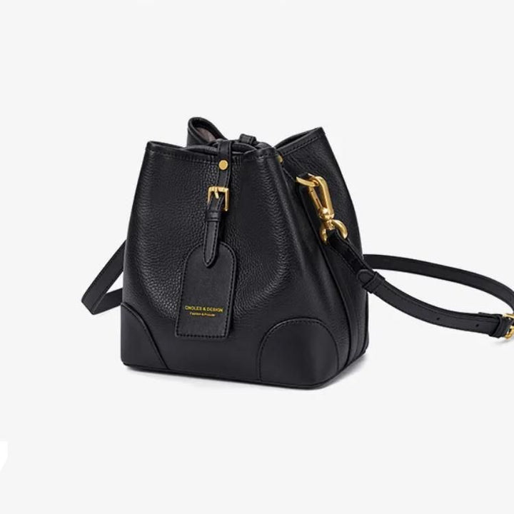 Elegant Leather Bucket Bag