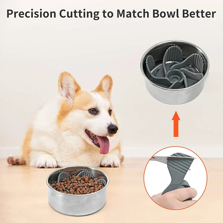 Slow Feeder Insert for Dog Bowls with Strong Suction