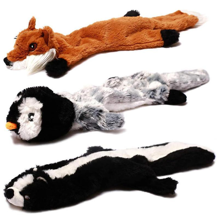 Interactive Crinkle & Squeak Plush Dog Toys