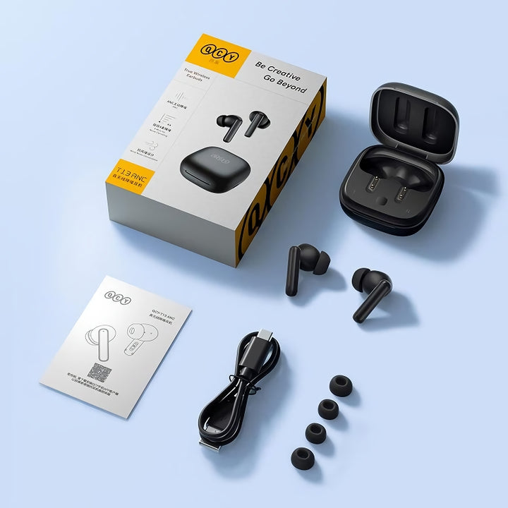 ANC Bluetooth 5.3 TWS Earphones with 4 Mics ENC, Noise Cancellation & IPX5 Waterproof
