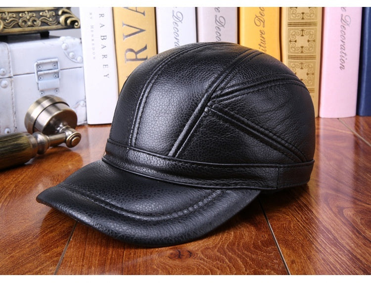 Outdoor Clip Cotton Tape Ear Protection Leather Hat