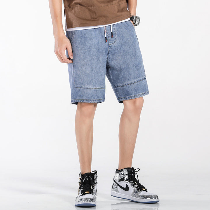 Summer New Denim Cargo Pants Shorts Loose Plus Size