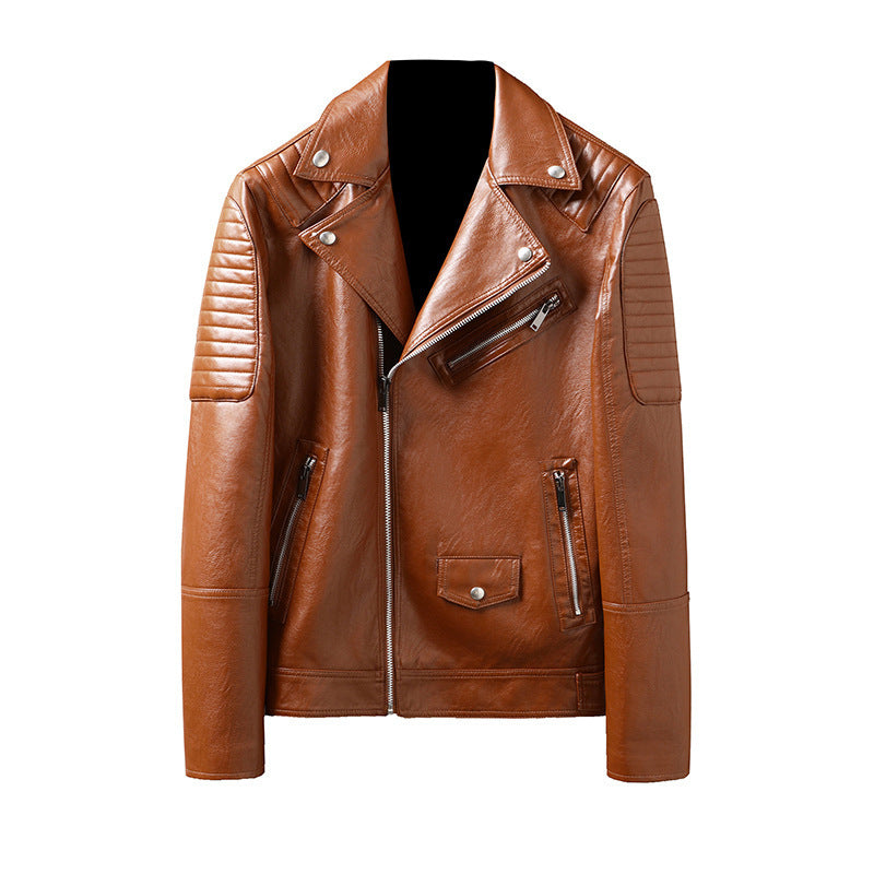 Spring And Autumn Slim-fitting Biker Leather Jacket