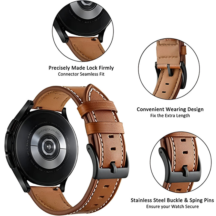 Balance smartwatch with the 22mm Leather Strap Watchband