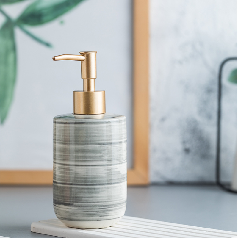 Luxury Nordic-Style Ceramic Soap Dispenser Set