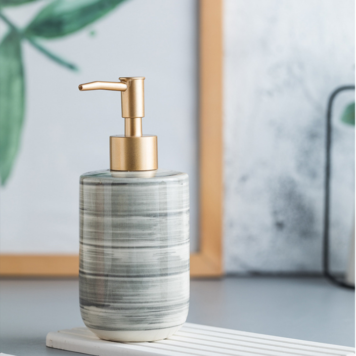 Luxury Nordic-Style Ceramic Soap Dispenser Set