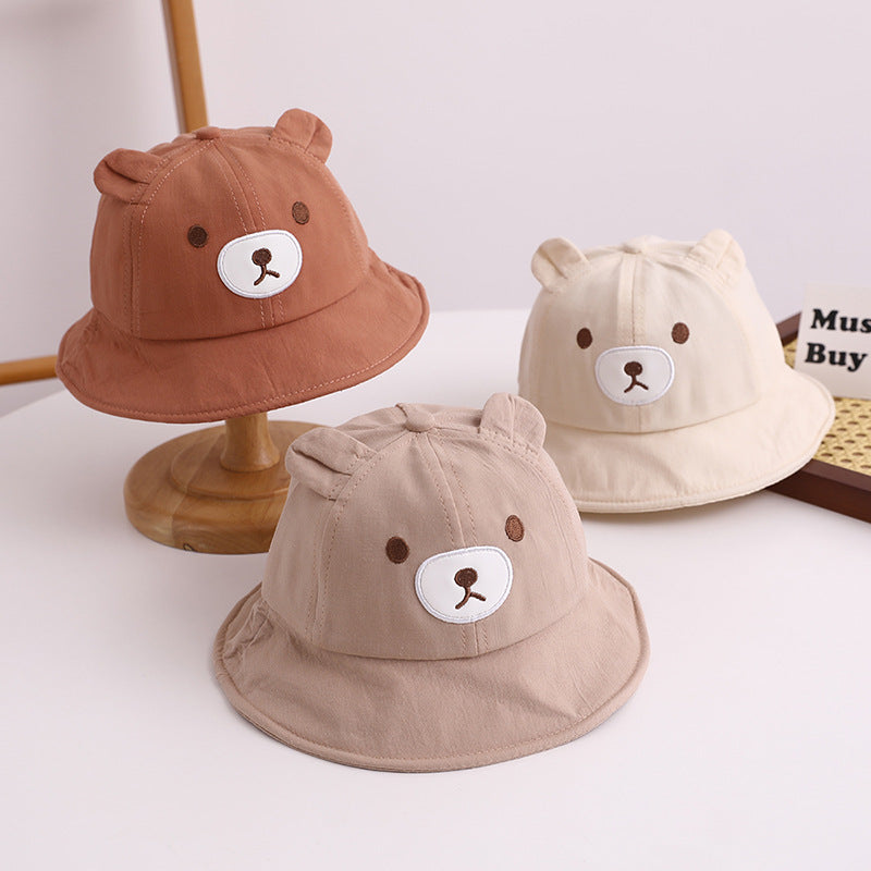 Kids Bear Decor Panama Bucket Hat