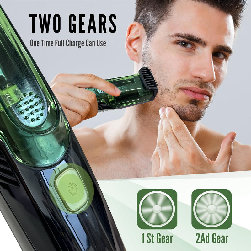 Cordless Men’s Beard Trimmer with Built-In Vacuum & 20 Trim Settings