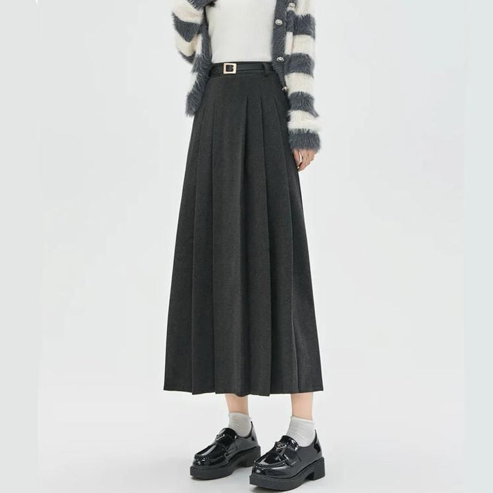 Chic Vintage High Waist Casual Skirt for Women