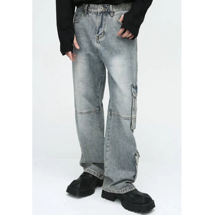 Casual Denim Cargo Pants