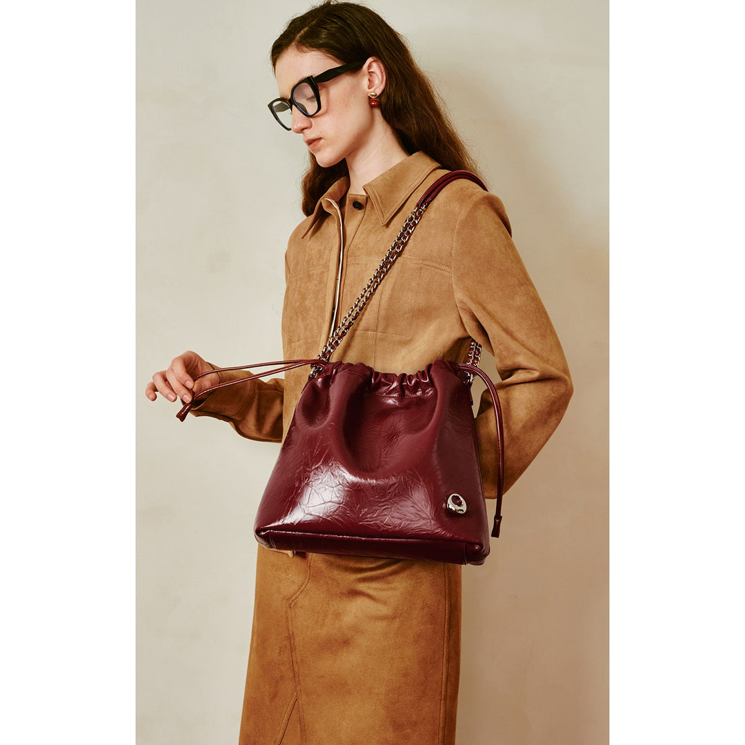 Trendy Large Capacity Leather Shoulder and Crossbody Bag for Women