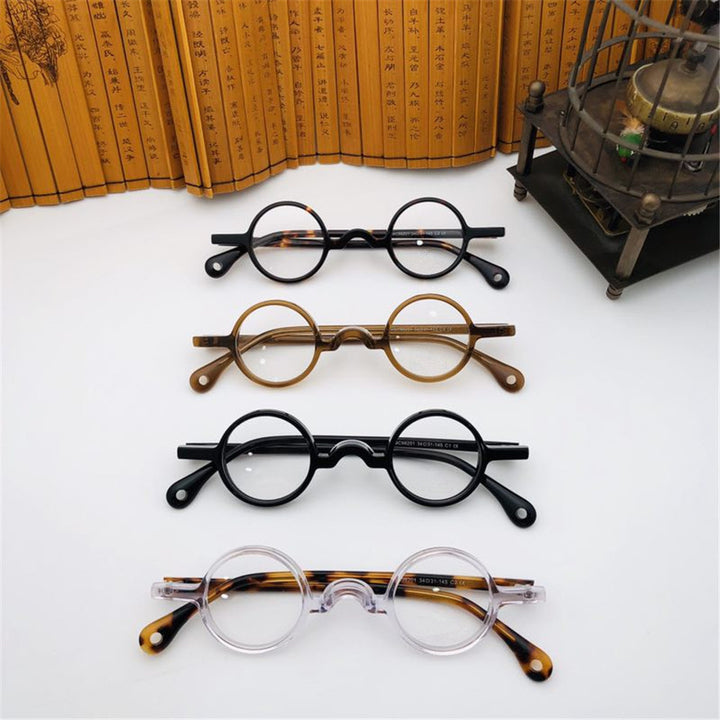 Retro Small Round Plate 34mm Glasses Frame