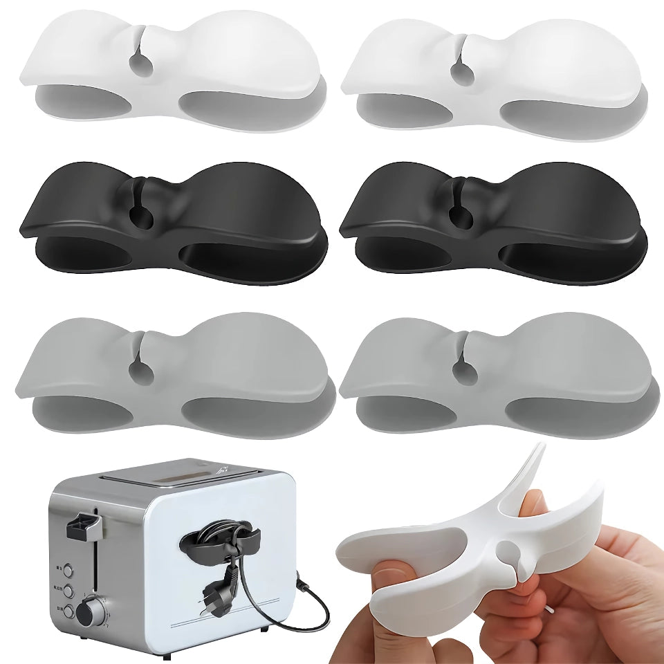 Multi-Use Silicone Cord Winder - Cable Management Clips for Home and Office Appliances