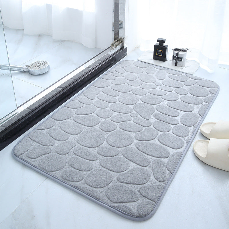 Embossed Cobblestone Memory Foam Bath Mat