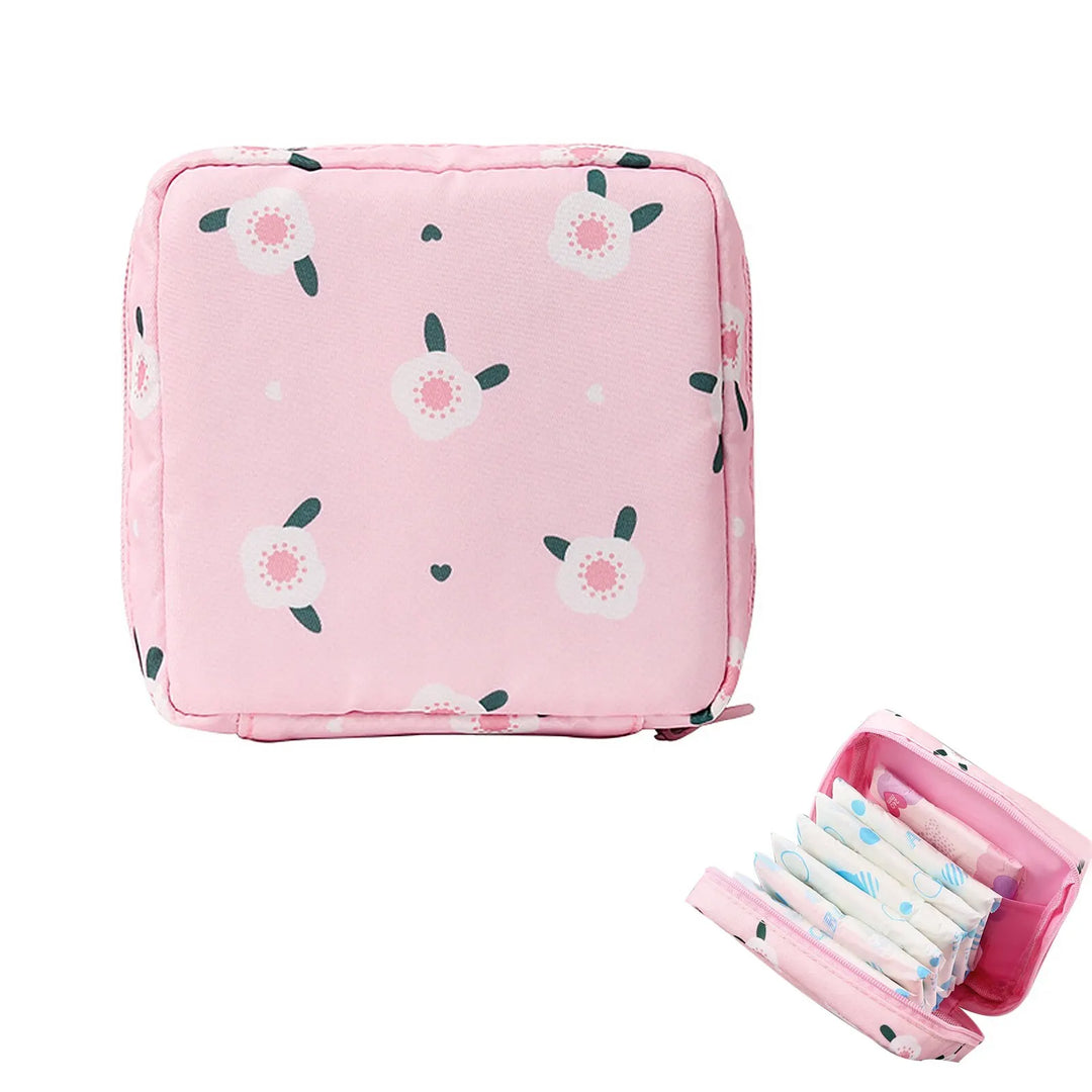Ladies' Portable Sanitary Organizer – Tampon and Cosmetic Storage Bag