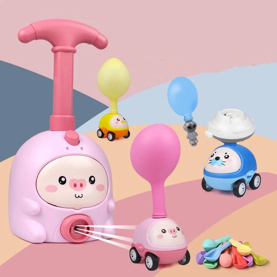 Balloon-Powered Launcher & Car Set for Children