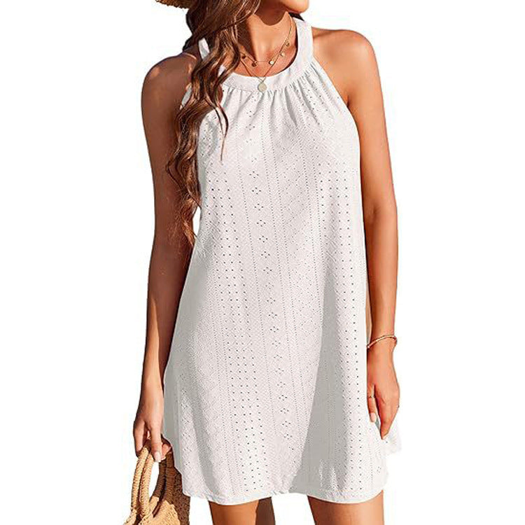 Women's Halter Sleeveless Vest Beach Dress